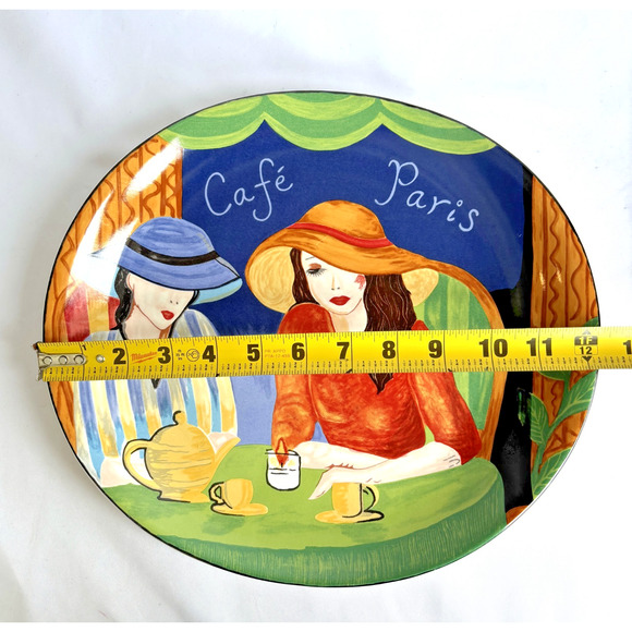 Furio Cafe Paris 4914-17 Ceramic Serving Plate Platter 1994 Vintage Collectible - Picture 6 of 8